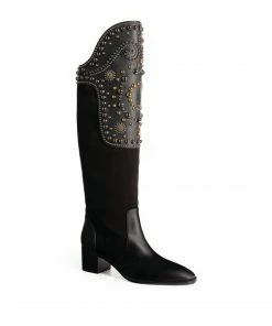 Christian Louboutin Alixos Leather Knee-High Boots 55 BK01 Knee High Boots -Christian Louboutin Online Shop christian louboutin alixos leather knee high boots 55 17377634 35875733 1000