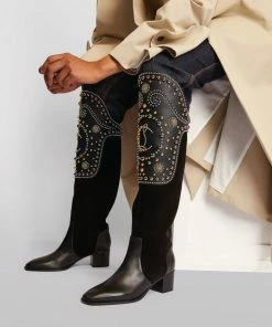 Christian Louboutin Alixos Leather Knee-High Boots 55 BK01 Knee High Boots -Christian Louboutin Online Shop christian louboutin alixos leather knee high boots 55 17377634 35876552 1000