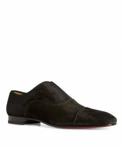 Christian Louboutin Alpha Male Suede Flat Loafers BK01