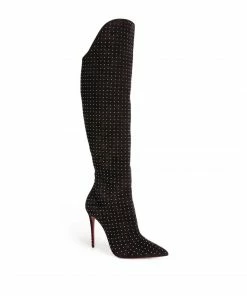 Christian Louboutin Alta Botta Plume Suede Knee-High Boots 100 BK65 Knee High Boots -Christian Louboutin Online Shop christian louboutin alta botta plume suede knee high boots 100 17379078 35876547 1000