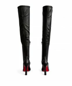 Christian Louboutin Anjel Alta Nappa Leather Boots 100 BK01 Over the Knee Boots -Christian Louboutin Online Shop christian louboutin anjel alta nappa leather boots 100 17762760 37247893 1000