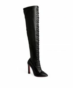 Christian Louboutin Anjel Alta Nappa Leather Boots 100 BK01 Over the Knee Boots -Christian Louboutin Online Shop christian louboutin anjel alta nappa leather boots 100 17762760 37248613 1000