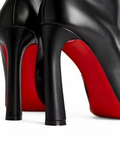 Christian Louboutin Anjel Leather Boots 100 BK01 Ankle Boots -Christian Louboutin Online Shop christian louboutin anjel leather boots 100 17761950 37246515 1000