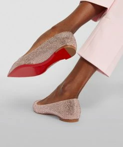 Christian Louboutin Ballalla Embellished Ballet Flats P507 -Christian Louboutin Online Shop christian louboutin ballalla embellished ballet flats 16623003 32316008 1000