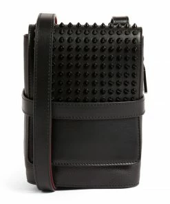 Christian Louboutin Benech Reporter Embellished Leather Messenger Bag B049 Messenger Bags