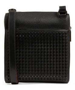 Christian Louboutin Benech Reporter Medium Embellished Leather Messenger Bag B049 Messenger Bags
