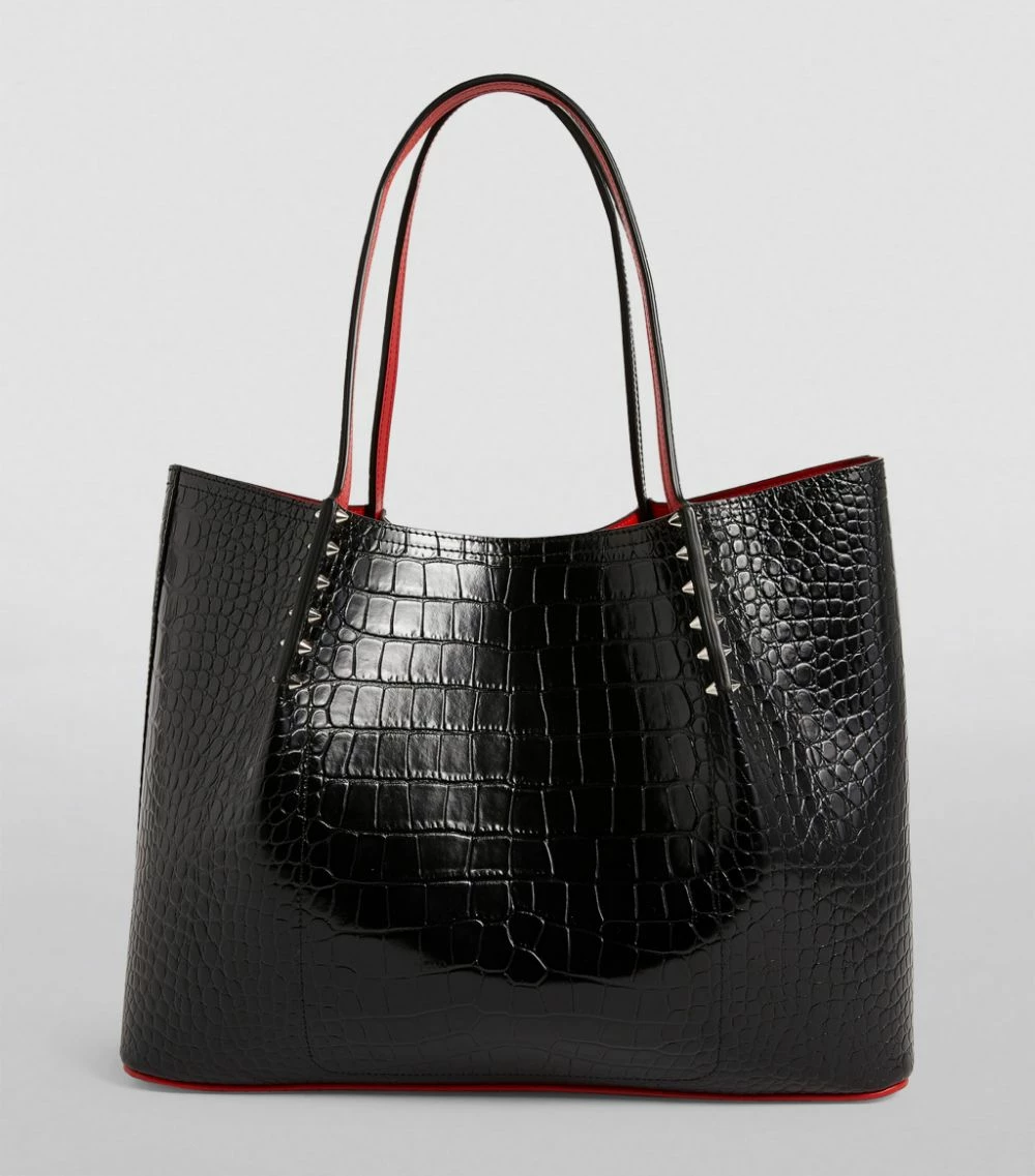 Christian Louboutin Cabarock Large Croc-Embossed Leather Cabarock Tote Bag BK01 Tote Bags 3 Christian Louboutin Cabarock Large Croc-Embossed Leather Cabarock Tote Bag BK01 Tote Bags - Image 3