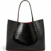 Christian Louboutin Cabarock Large Croc-Embossed Leather Cabarock Tote Bag BK01 Tote Bags