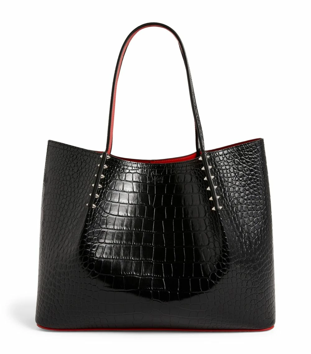 Christian Louboutin Cabarock Large Croc-Embossed Leather Cabarock Tote Bag BK01 Tote Bags 1 Christian Louboutin Cabarock Large Croc-Embossed Leather Cabarock Tote Bag BK01 Tote Bags