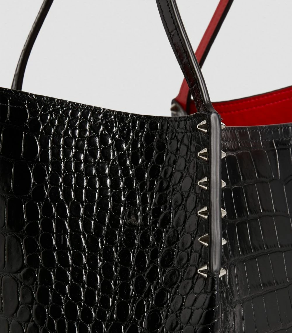 Christian Louboutin Cabarock Large Croc-Embossed Leather Cabarock Tote Bag BK01 Tote Bags 6 Christian Louboutin Cabarock Large Croc-Embossed Leather Cabarock Tote Bag BK01 Tote Bags - Image 6