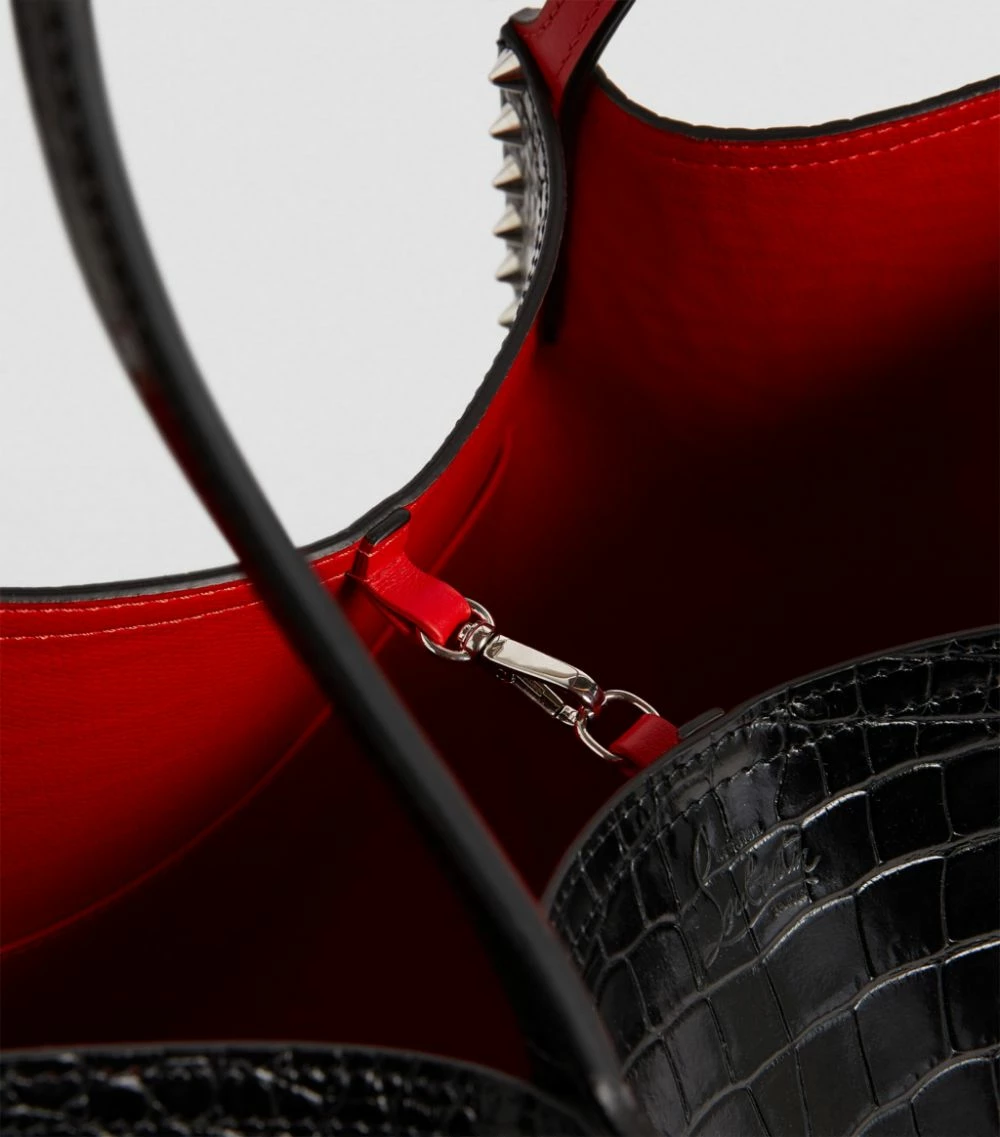 Christian Louboutin Cabarock Large Croc-Embossed Leather Cabarock Tote Bag BK01 Tote Bags 8 Christian Louboutin Cabarock Large Croc-Embossed Leather Cabarock Tote Bag BK01 Tote Bags - Image 8