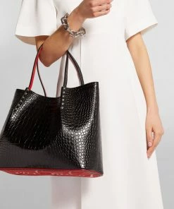 Christian Louboutin Cabarock Large Croc-Embossed Leather Cabarock Tote Bag BK01 Tote Bags 12 Christian Louboutin Cabarock Large Croc-Embossed Leather Cabarock Tote Bag BK01 Tote Bags -Christian Louboutin Online Shop christian louboutin cabarock large croc embossed leather cabarock tote bag 16561246 32105529 1000