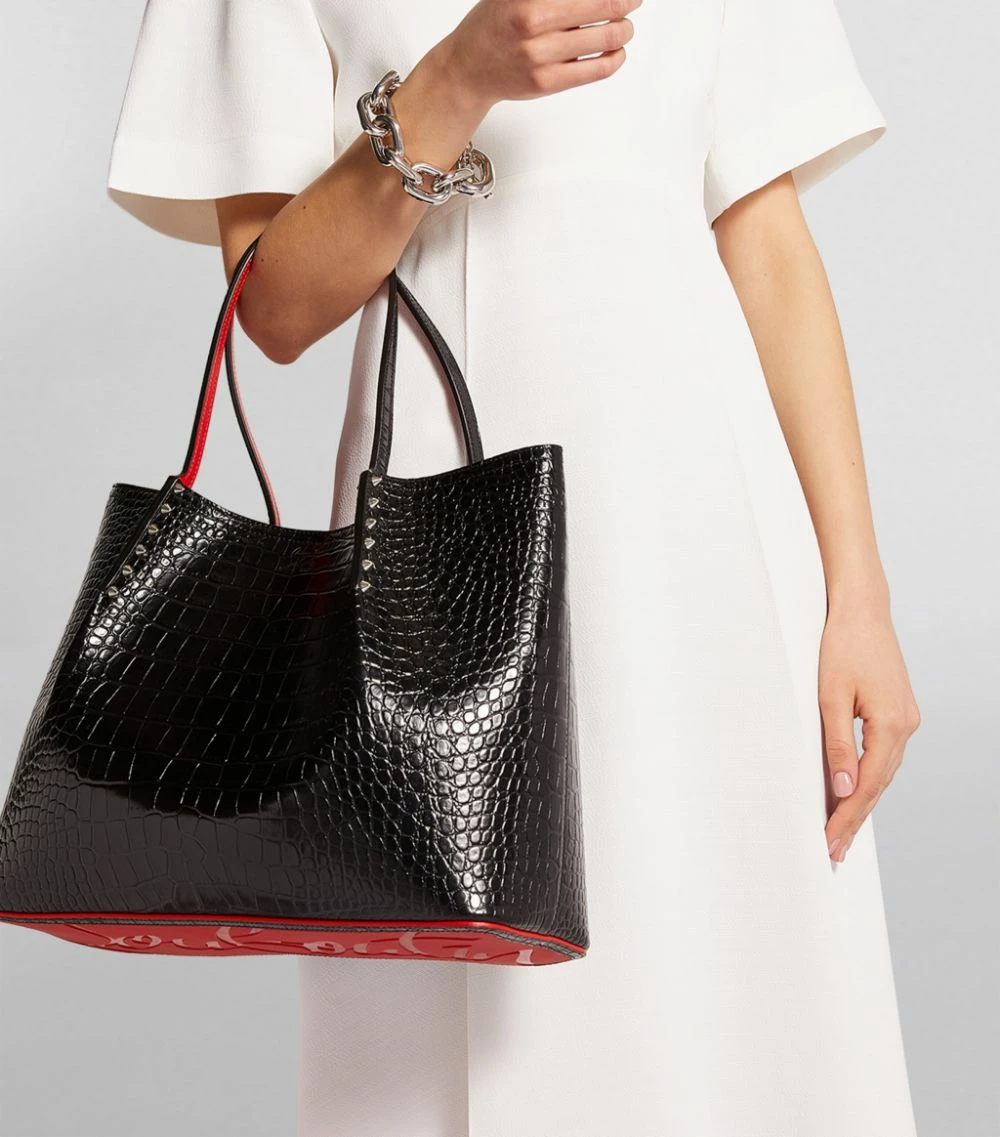 Christian Louboutin Cabarock Large Croc-Embossed Leather Cabarock Tote Bag BK01 Tote Bags 5 Christian Louboutin Cabarock Large Croc-Embossed Leather Cabarock Tote Bag BK01 Tote Bags - Image 5