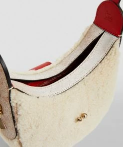Christian Louboutin Carasky Mini Shearling Shoulder Bag F539 Shoulder Bags -Christian Louboutin Online Shop christian louboutin carasky mini shearling shoulder bag 17484140 37324143 1000