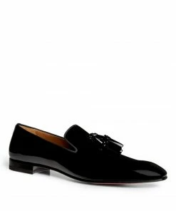 Christian Louboutin Dandelion Tassel Patent Leather Loafers BK01