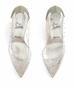 Christian Louboutin Degrastrass Embellished PVC-Leather Pumps 85 S281 Courts -Christian Louboutin Online Shop christian louboutin degrastrass embellished pvc leather pumps 85 17763739 37493810 1000