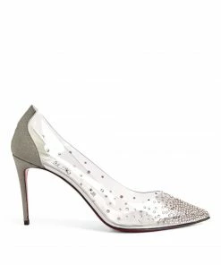 Christian Louboutin Degrastrass Embellished PVC-Leather Pumps 85 S281 Courts