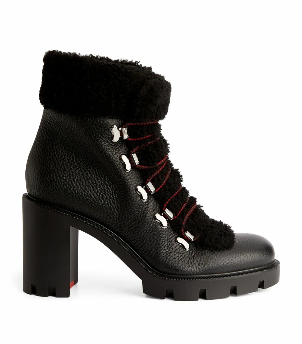 Christian Louboutin Edelvizir Leather Ankle Boots 70 BK01 1 Christian Louboutin Edelvizir Leather Ankle Boots 70 BK01