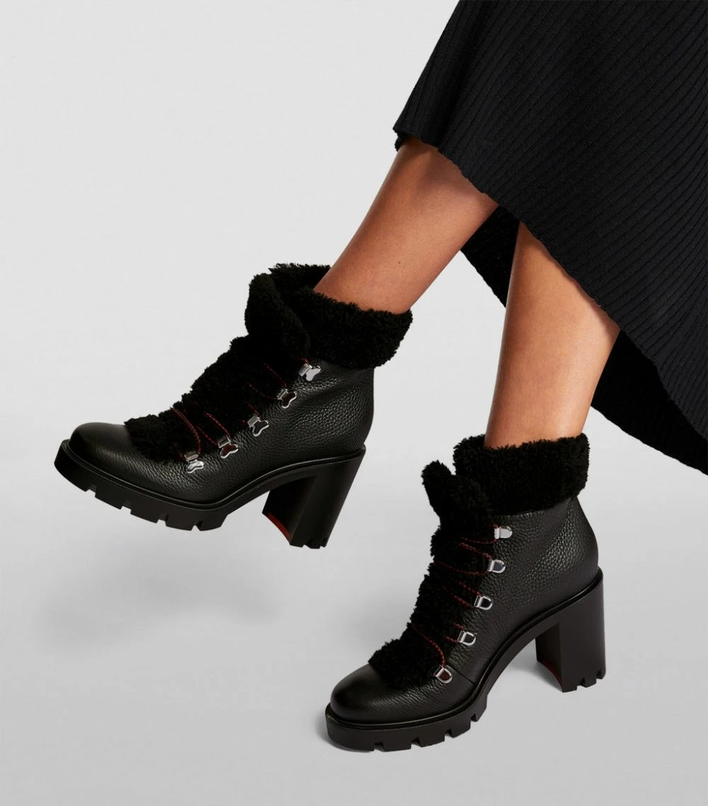 Christian Louboutin Edelvizir Leather Ankle Boots 70 BK01 2 Christian Louboutin Edelvizir Leather Ankle Boots 70 BK01 - Image 2