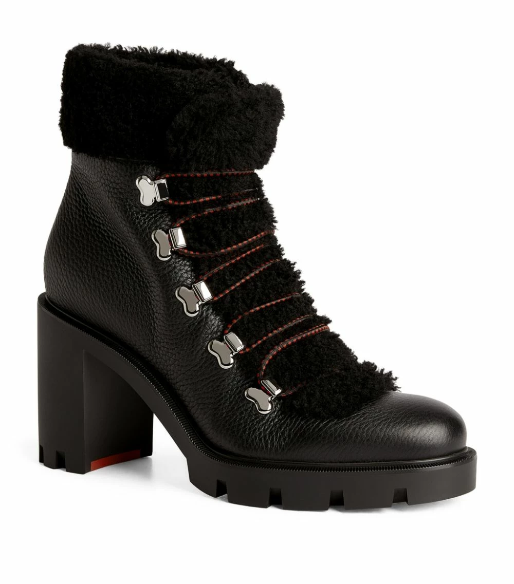 Christian Louboutin Edelvizir Leather Ankle Boots 70 BK01 4 Christian Louboutin Edelvizir Leather Ankle Boots 70 BK01 - Image 4