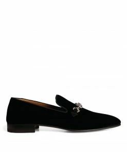 Christian Louboutin Equiswing Velvet Moccasin Loafers BK01