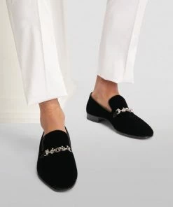 Christian Louboutin Equiswing Velvet Moccasin Loafers BK01 -Christian Louboutin Online Shop christian louboutin equiswing velvet moccasin loafers 17430581 35987954 1000