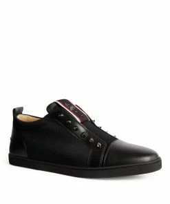 Christian Louboutin F.A.V Fique A Vontade Leather Sneakers BK01 Low-Top Sneakers -Christian Louboutin Online Shop christian louboutin f a v fique a vontade leather sneakers 17345092 35679801 1000