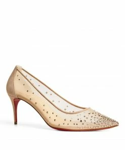 Christian Louboutin Follies Mesh Strass Pumps 70 F065 Courts