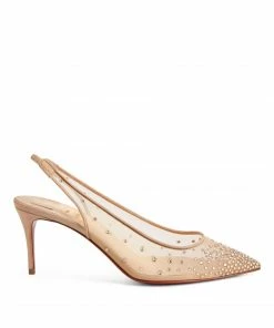 Christian Louboutin Follies Strass Slingback Pumps 70 F065 Slingback Heels