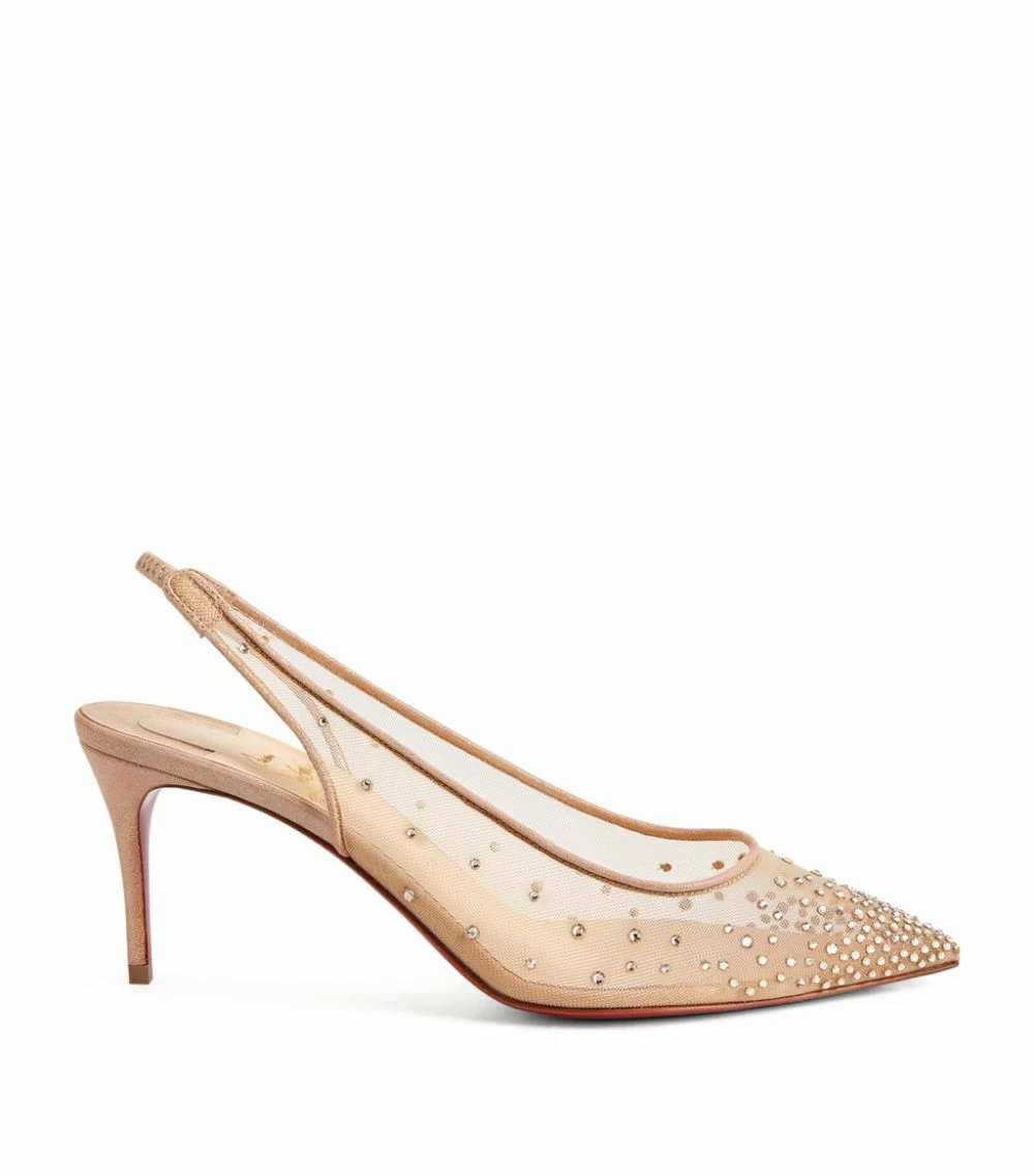 Christian Louboutin Follies Strass Slingback Pumps 70 F065 Slingback Heels 1 Christian Louboutin Follies Strass Slingback Pumps 70 F065 Slingback Heels