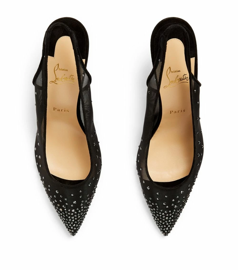 Christian Louboutin Follies Strass Slingback Pumps 70 B367 Slingback Heels 3 Christian Louboutin Follies Strass Slingback Pumps 70 B367 Slingback Heels - Image 3