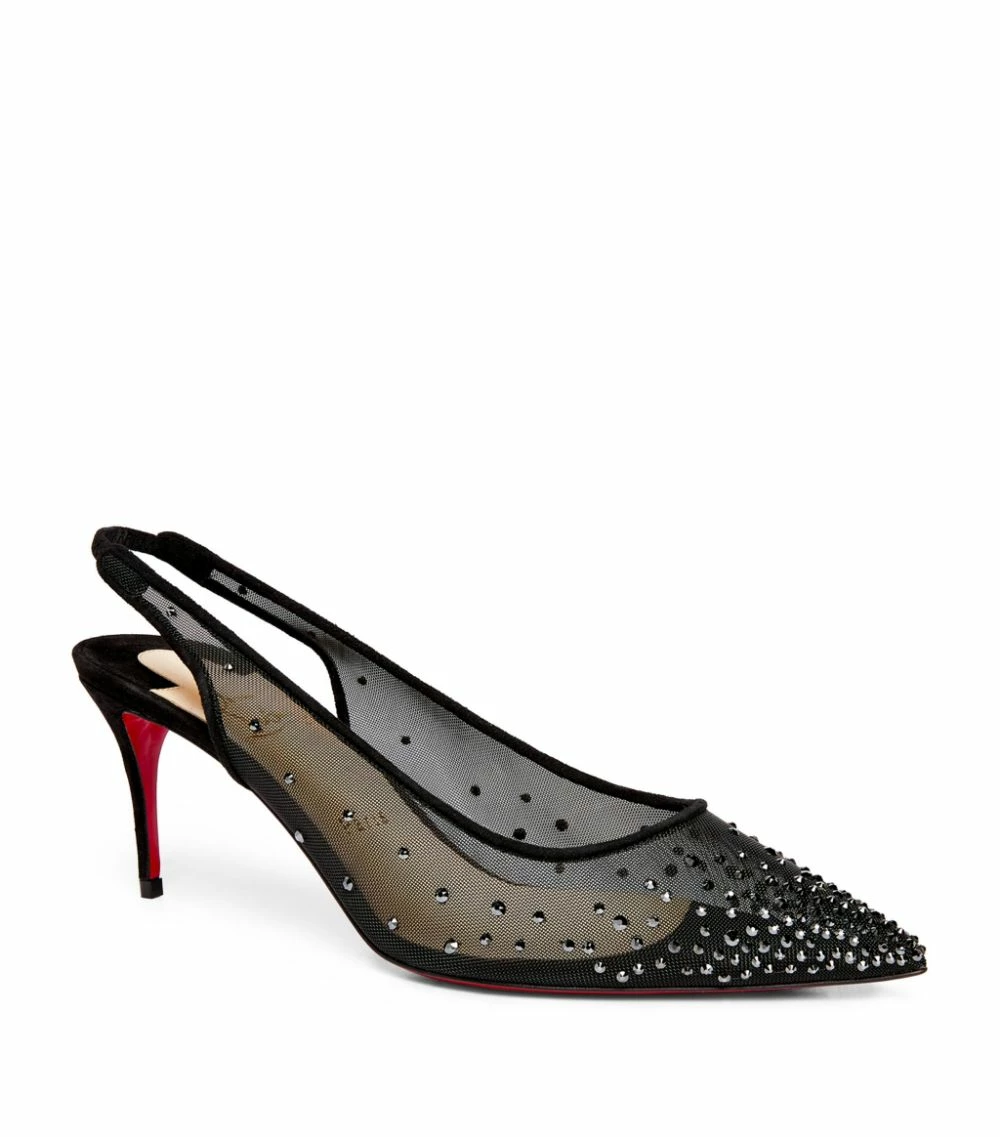 Christian Louboutin Follies Strass Slingback Pumps 70 B367 Slingback Heels 5 Christian Louboutin Follies Strass Slingback Pumps 70 B367 Slingback Heels - Image 5