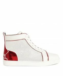Christian Louboutin Fun Louis Leather High-Top Sneakers Q647 -Christian Louboutin Online Shop christian louboutin fun louis leather high top sneakers 16931329 33637397 1000
