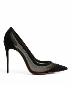 Christian Louboutin Galativi Suede Mesh-Panel Pumps 100 CM47 Courts -Christian Louboutin Online Shop christian louboutin galativi suede mesh panel pumps 100 16573119 32158463 1000