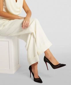 Christian Louboutin Galativi Suede Mesh-Panel Pumps 100 CM47 Courts -Christian Louboutin Online Shop christian louboutin galativi suede mesh panel pumps 100 16573119 32158472 1000