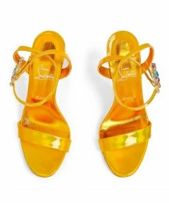 Christian Louboutin Goldie Joli Embellished Leather Sandals 100 Y249 Heeled Sandals -Christian Louboutin Online Shop christian louboutin goldie joli embellished leather sandals 100 17762848 37341610 1000