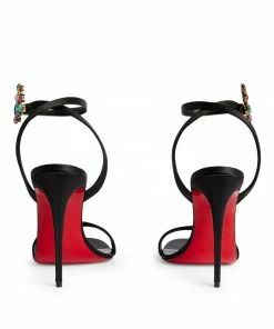 Christian Louboutin Goldie Joli Embellished Satin Sandals 100 B439 Heeled Sandals -Christian Louboutin Online Shop christian louboutin goldie joli embellished satin sandals 100 17762731 37330011 1000