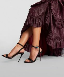 Christian Louboutin Goldie Joli Embellished Satin Sandals 100 B439 Heeled Sandals -Christian Louboutin Online Shop christian louboutin goldie joli embellished satin sandals 100 17762731 37330018 1000