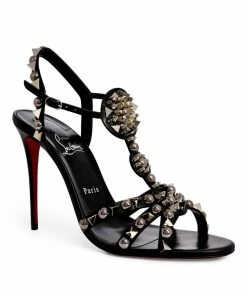 Christian Louboutin Goldora Embellished Leather Sandals 100 B580 Heeled Sandals -Christian Louboutin Online Shop christian louboutin goldora embellished leather sandals 100 17762712 37329831 1000