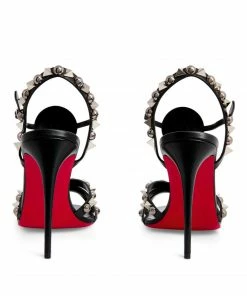 Christian Louboutin Goldora Embellished Leather Sandals 100 B580 Heeled Sandals -Christian Louboutin Online Shop christian louboutin goldora embellished leather sandals 100 17762712 37330004 1000