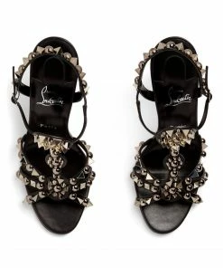 Christian Louboutin Goldora Embellished Leather Sandals 100 B580 Heeled Sandals -Christian Louboutin Online Shop christian louboutin goldora embellished leather sandals 100 17762712 37330006 1000