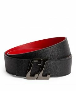 Christian Louboutin Happy Rui Leather Monogram Belt Q156 Belts