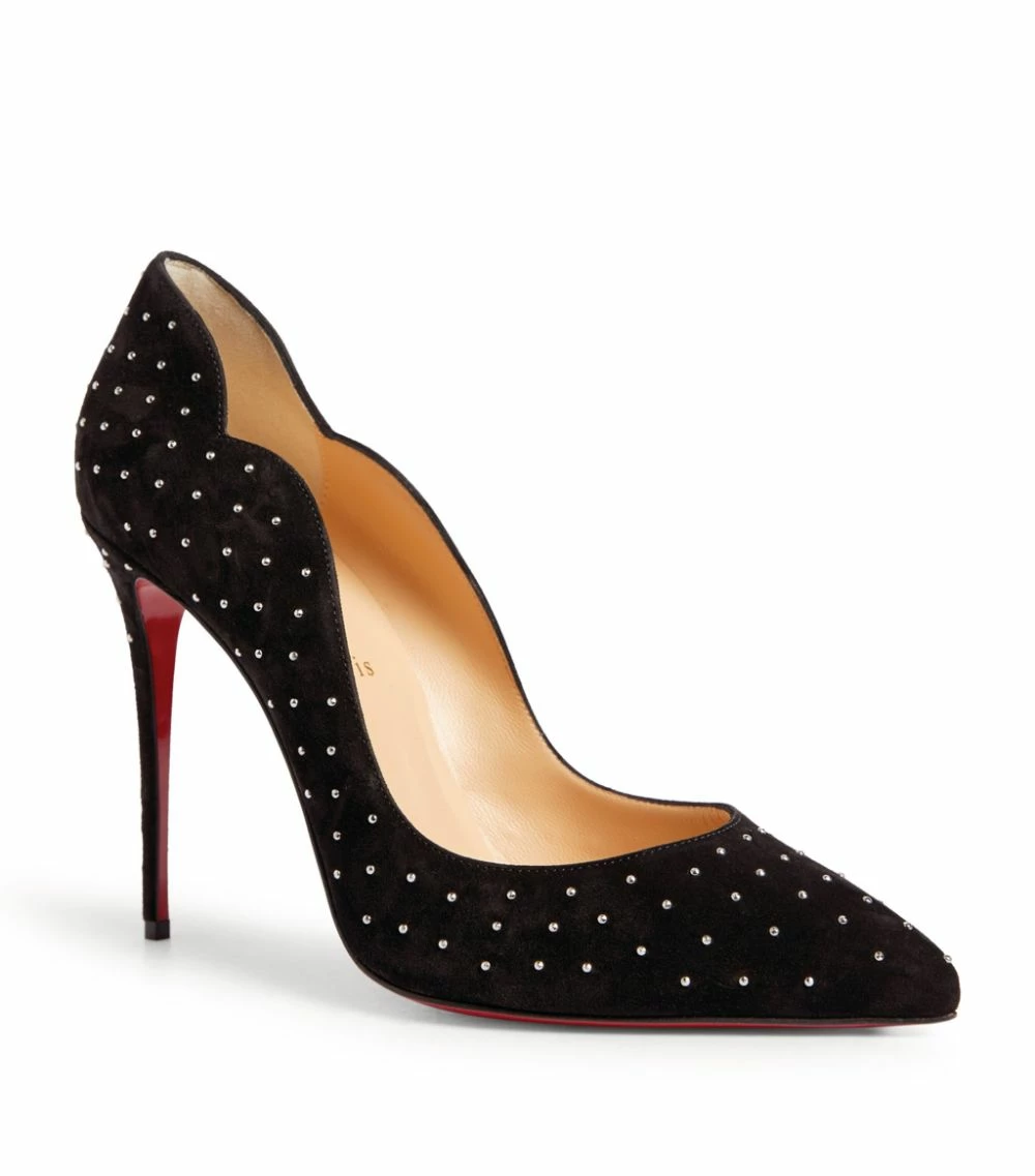 Christian Louboutin Hot Chick Plume Suede Pumps 100 BK65 Courts 4 Christian Louboutin Hot Chick Plume Suede Pumps 100 BK65 Courts - Image 4