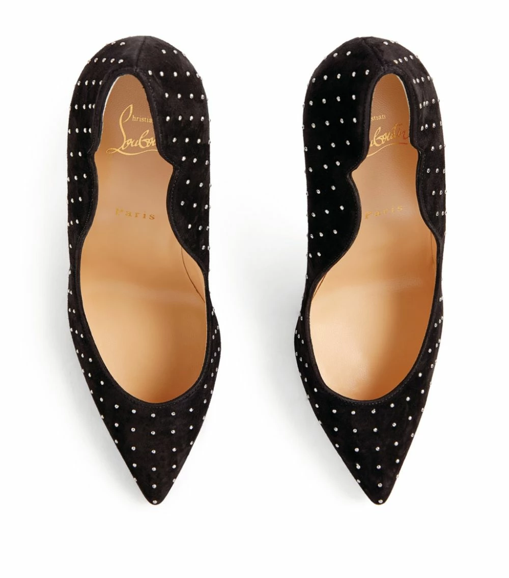 Christian Louboutin Hot Chick Plume Suede Pumps 100 BK65 Courts 2 Christian Louboutin Hot Chick Plume Suede Pumps 100 BK65 Courts - Image 2