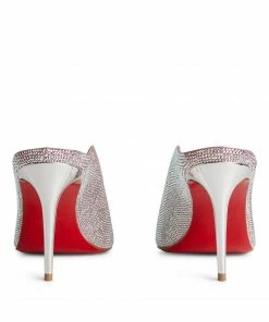 Christian Louboutin Iced Bear Embellished Mules 85 Q889 Heeled Mules -Christian Louboutin Online Shop christian louboutin iced bear embellished mules 85 16625789 32334665 1000