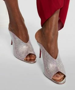 Christian Louboutin Iced Bear Embellished Mules 85 Q889 Heeled Mules -Christian Louboutin Online Shop christian louboutin iced bear embellished mules 85 16625789 32335375 1000