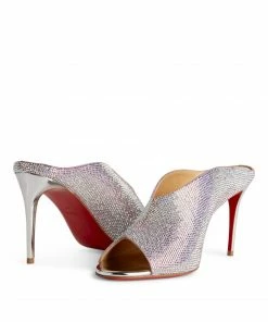 Christian Louboutin Iced Bear Embellished Mules 85 Q889 Heeled Mules -Christian Louboutin Online Shop christian louboutin iced bear embellished mules 85 16625789 32336188 1000
