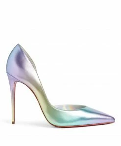 Christian Louboutin Iriza Holographic Leather Pumps 100 J747 Courts