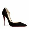 Christian Louboutin Iriza Suede Pumps 100 BK01 Courts