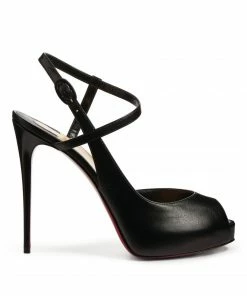 Christian Louboutin Jenlove Alta Kid Leather Pumps 120 BK01 Courts